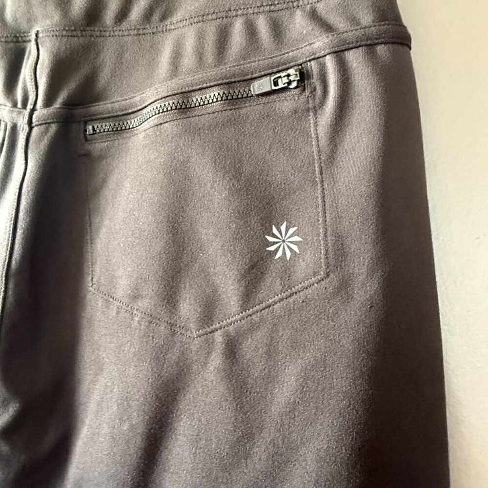 Women's M Athleta Gray Trailside Skort Zipper Pockets - Picture 4 of 8